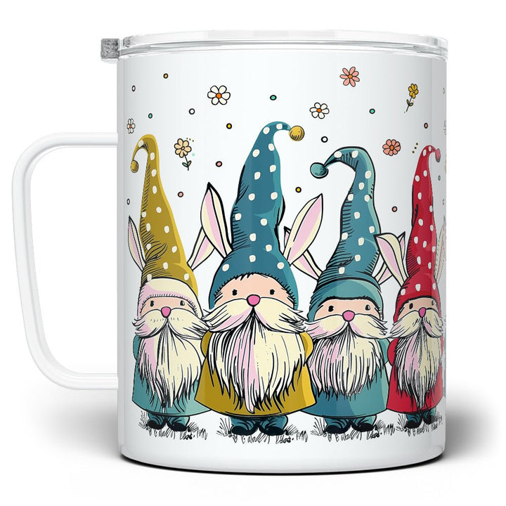 Spring Gnome Bunnies Insulated Travel Mug - Loftipop