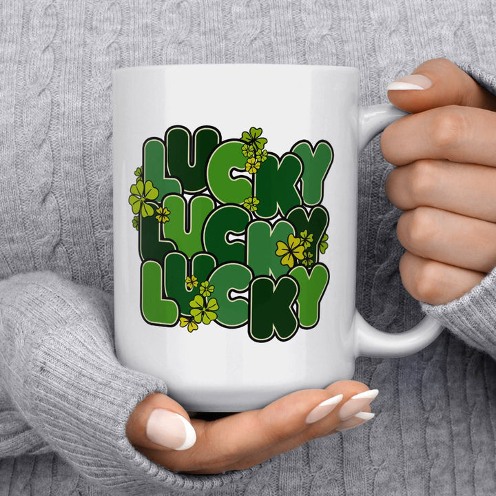 St Patricks Day Retro Lucky Mug - Loftipop