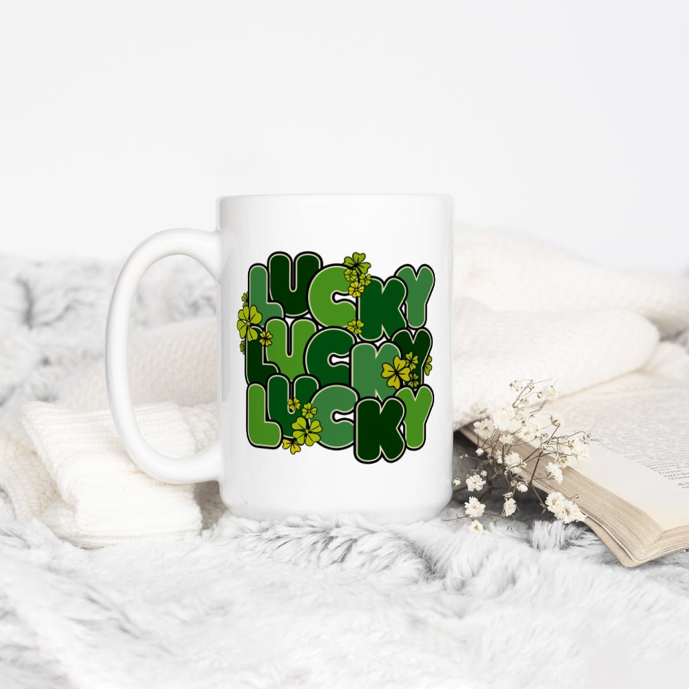 St Patricks Day Retro Lucky Mug - Loftipop