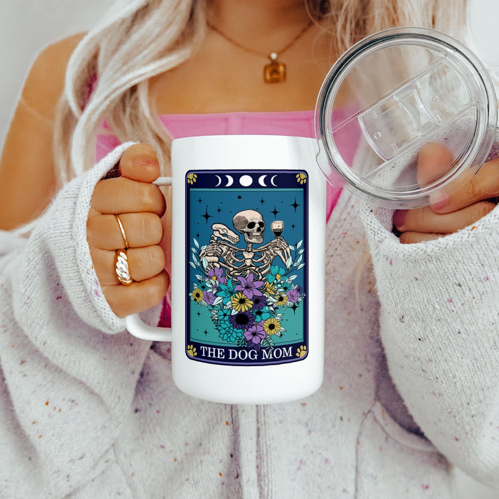 The Dog Mom Tarot Card Insulated Travel Mug - Loftipop