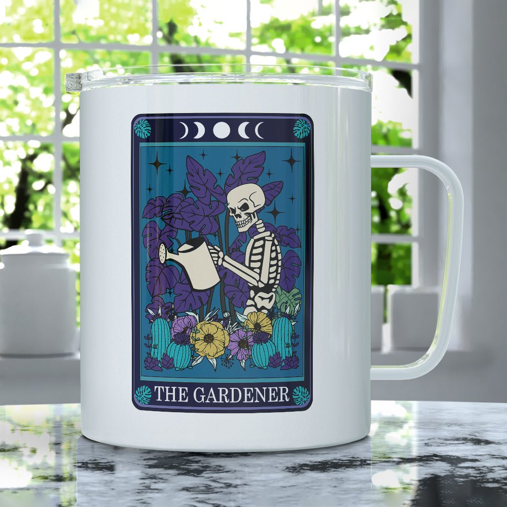 The Gardener Tarot Card Insulated Travel Mug - Loftipop