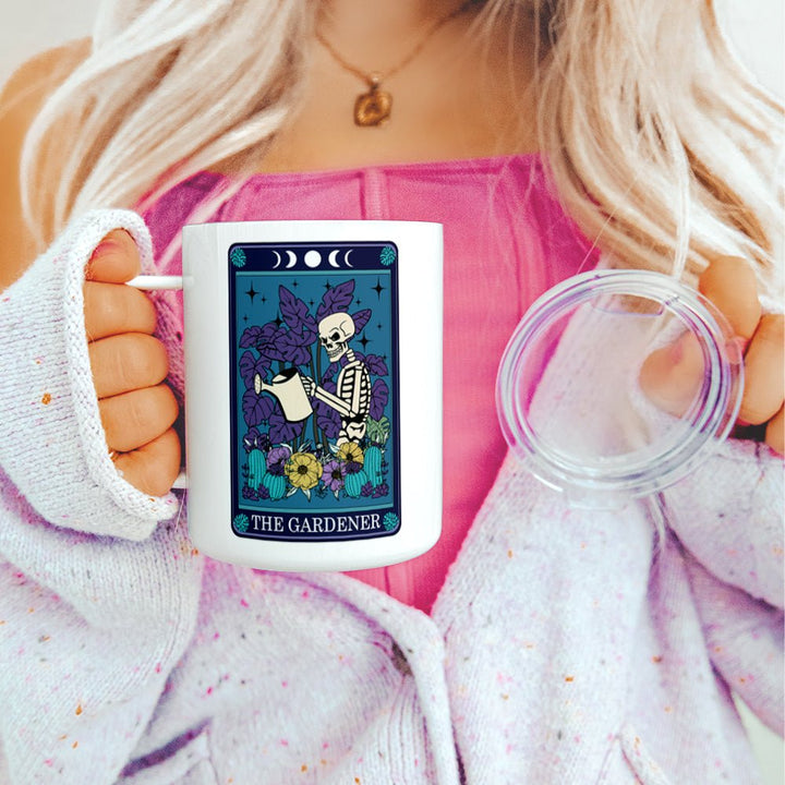 The Gardener Tarot Card Insulated Travel Mug - Loftipop