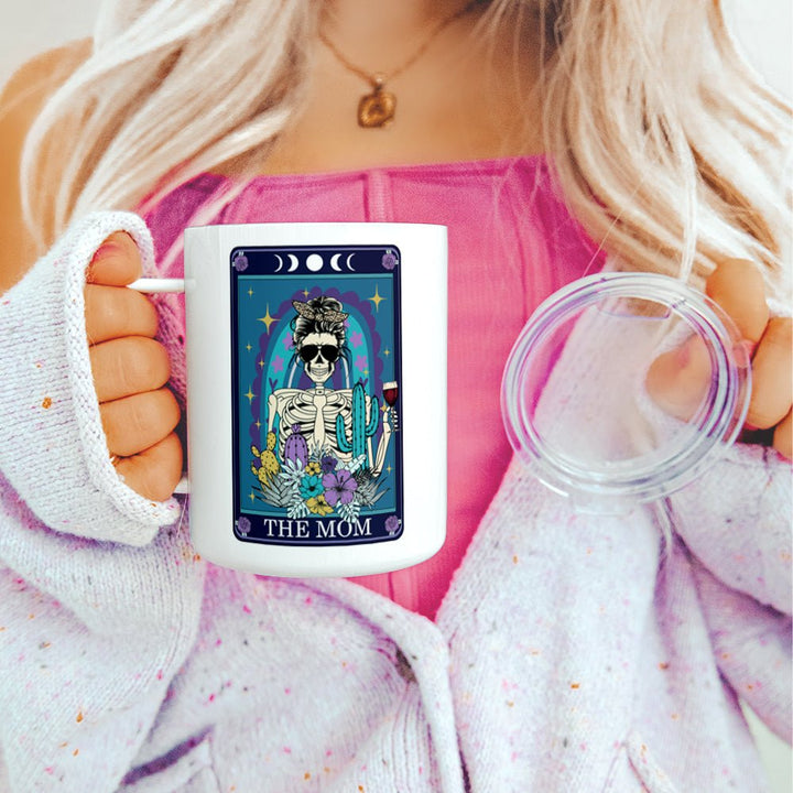 The Mom Tarot Card Insulated Travel Mug - Loftipop