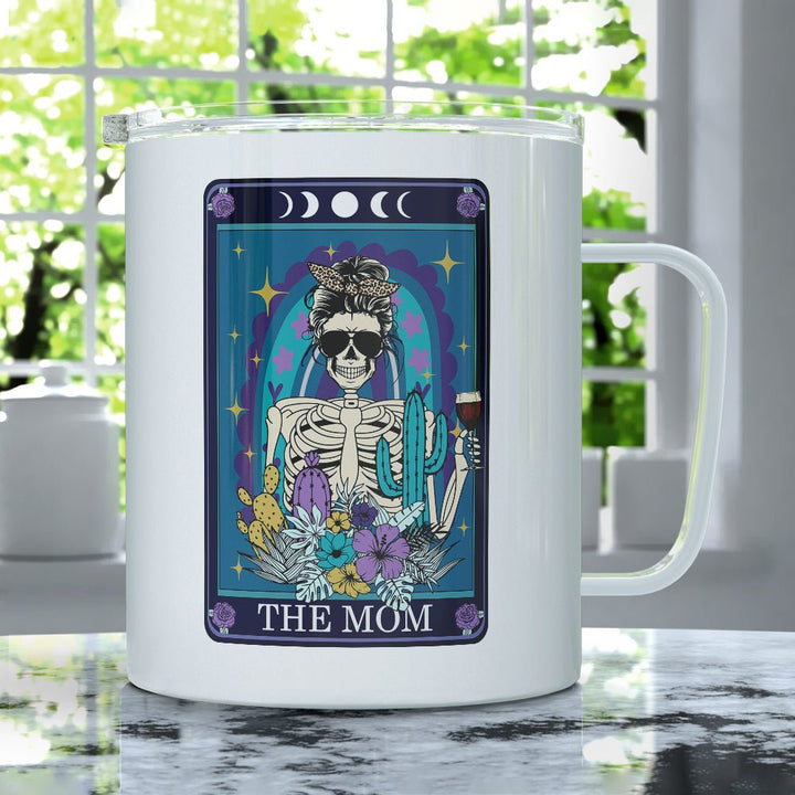 The Mom Tarot Card Insulated Travel Mug - Loftipop