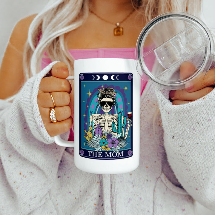 The Mom Tarot Card Insulated Travel Mug - Loftipop