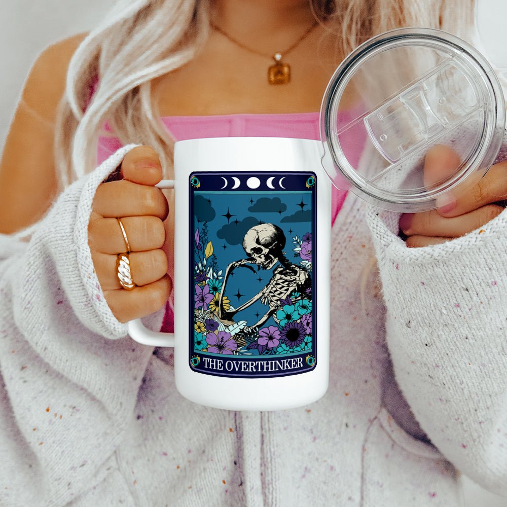 The Overthinker Tarot Card Insulated Travel Mug - Loftipop