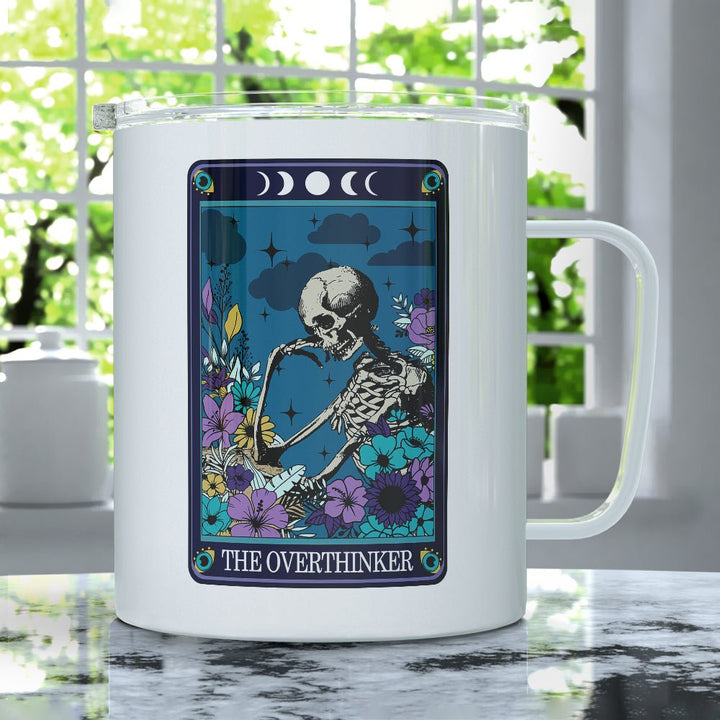 The Overthinker Tarot Card Insulated Travel Mug - Loftipop