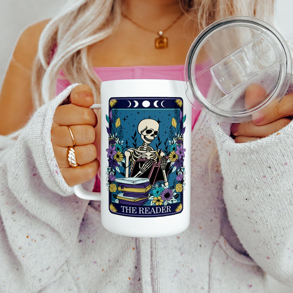 The Reader Tarot Card Insulated Travel Mug - Loftipop