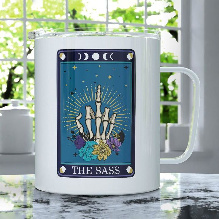 The Sass Tarot Card Insulated Travel Mug - Loftipop