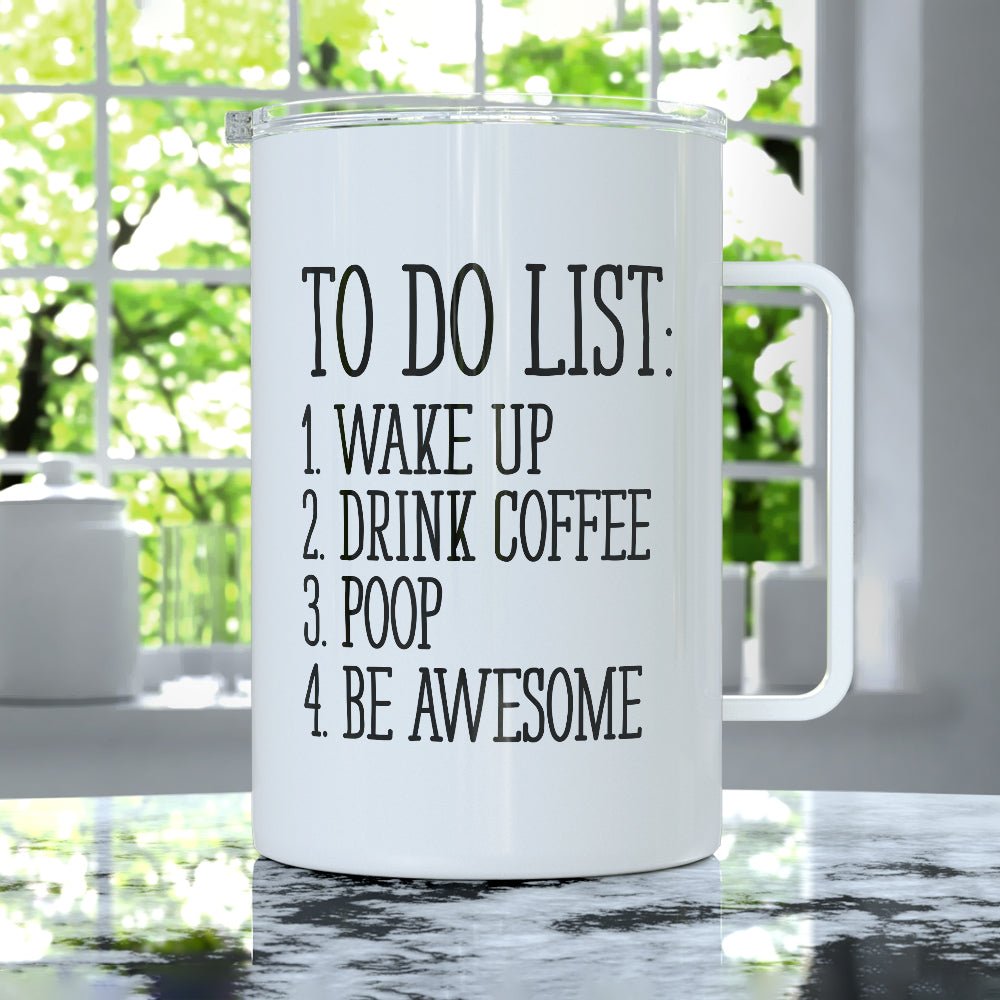 To Do List Insulated Travel Mug - Loftipop