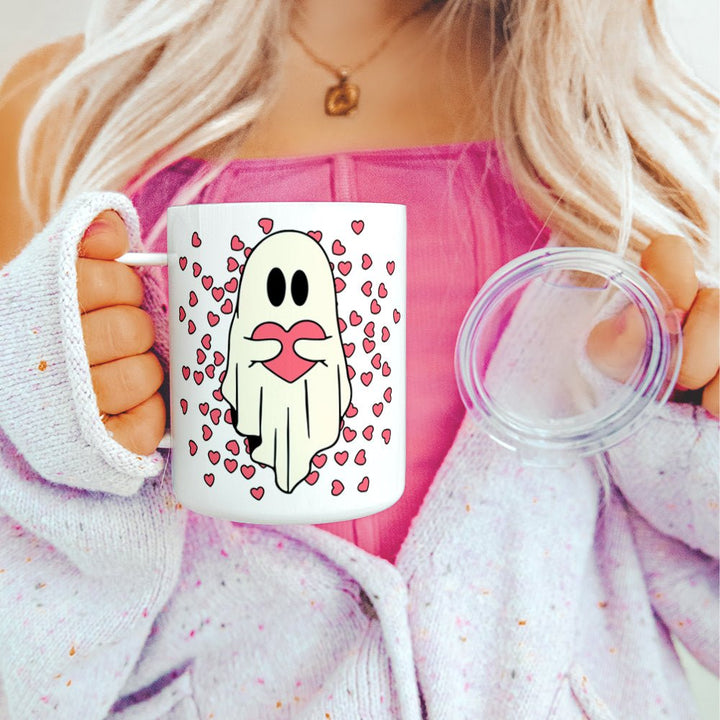 Valentine Ghost Insulated Travel Mug - Loftipop