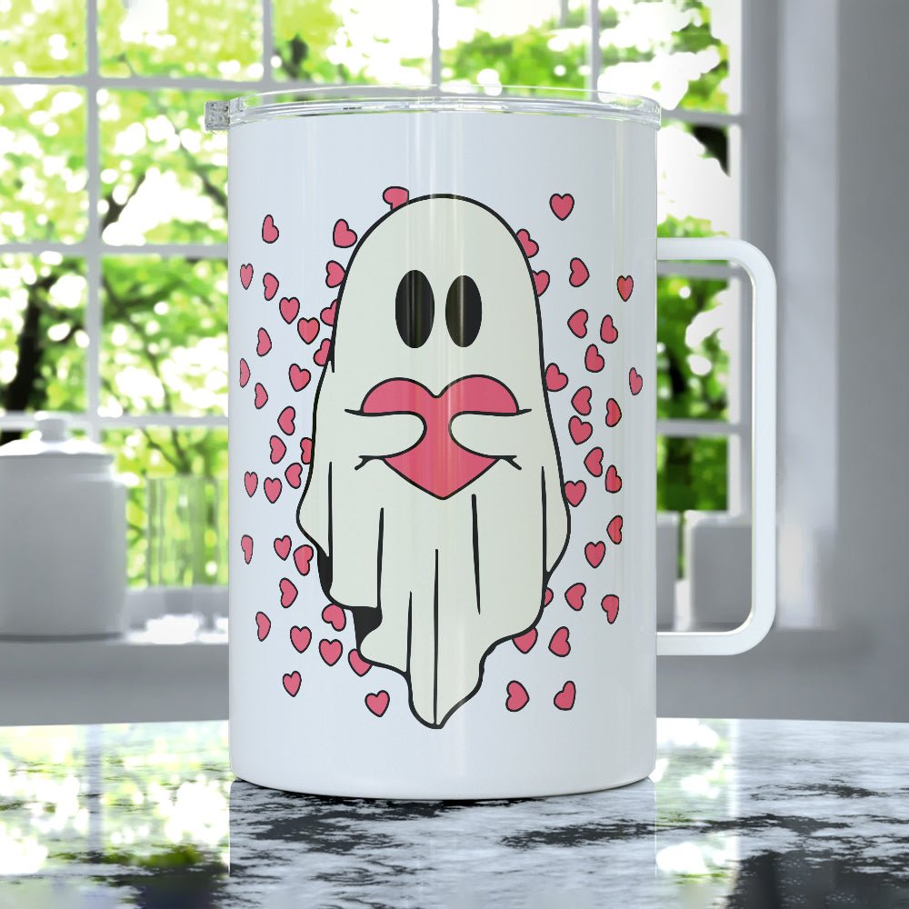 Valentine Ghost Insulated Travel Mug - Loftipop