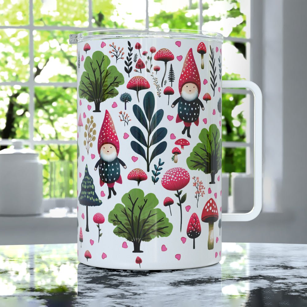 Valentine Woodland Gnome Insulated Travel Mug - Loftipop