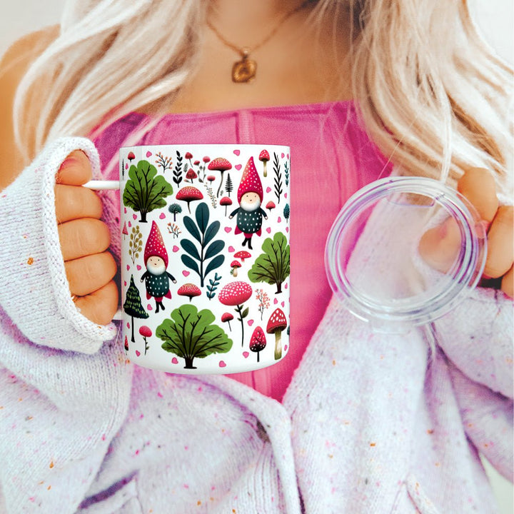 Valentine Woodland Gnome Insulated Travel Mug - Loftipop