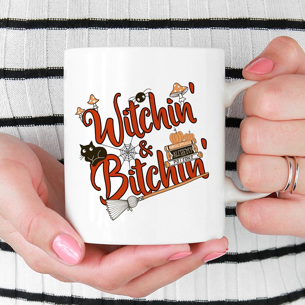 Witchin' & Bitchin' Mug held by hands - Loftipop