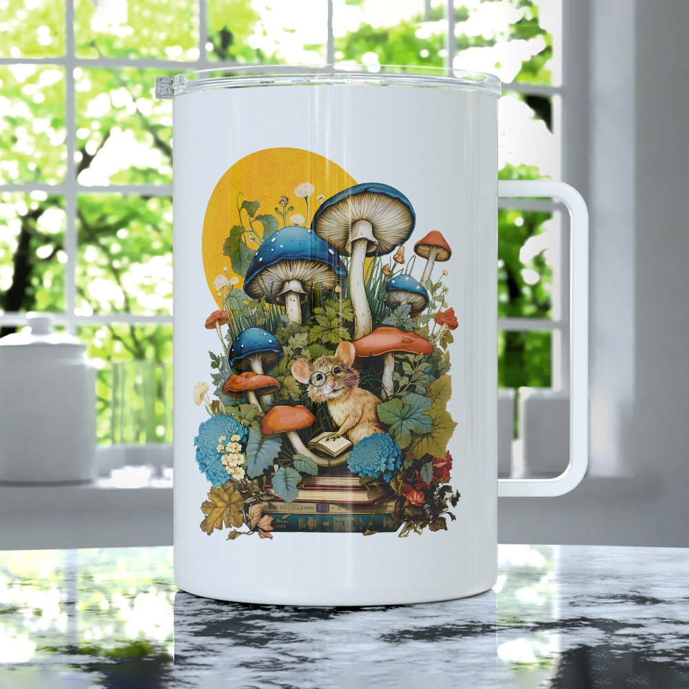 Woodland Book Mouse Insulated Travel Mug - Loftipop