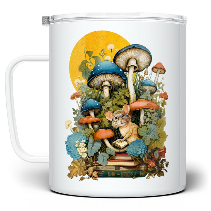 Woodland Book Mouse Insulated Travel Mug - Loftipop