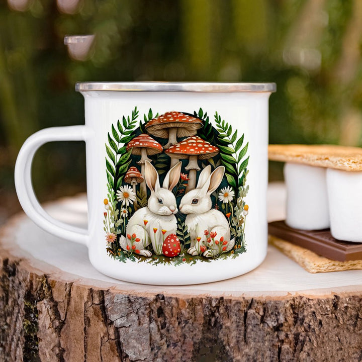 Woodland Bunnies Camp Mug - Loftipop