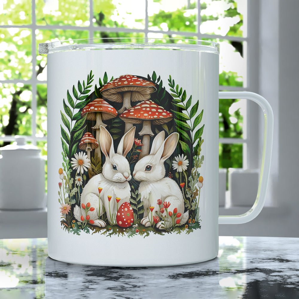 Woodland Bunnies Insulated Travel Mug - Loftipop