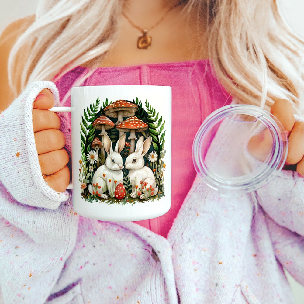 Woodland Bunnies Insulated Travel Mug - Loftipop