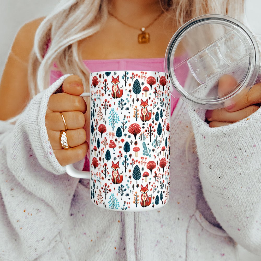 Woodland Forest Fox Insulated Travel Mug - Loftipop